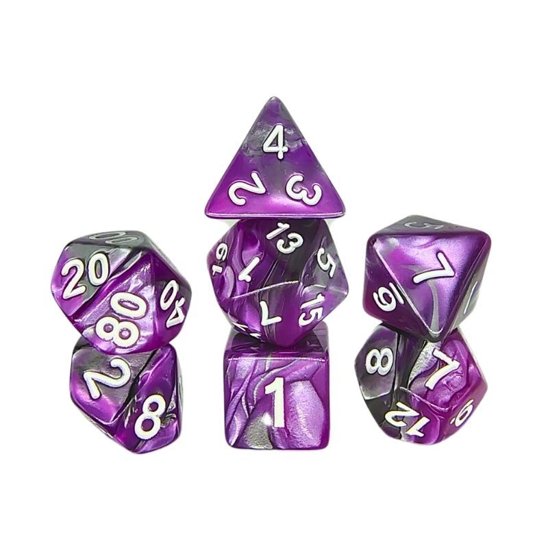Set de Dados de Rol - Double Color: Grey - Purple