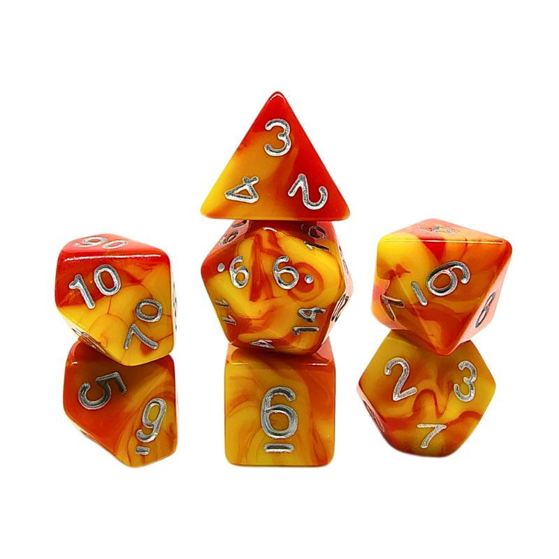 Set de Dados de Rol - Double Color: Orange - Yellow