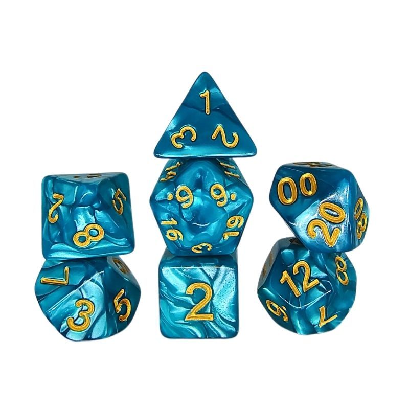 Set de Dados de Rol - Pearlized: Blue