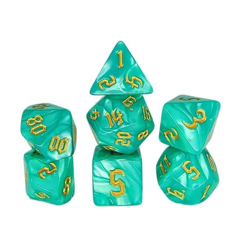 Set de Dados de Rol - Pearlized: Light Green