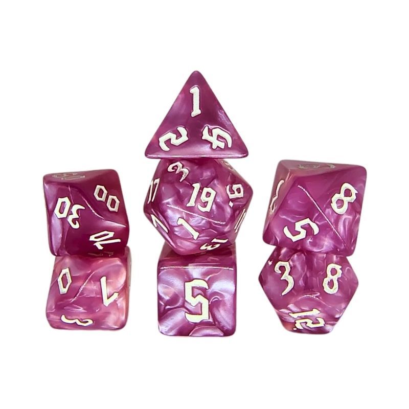 Set de Dados de Rol - Pearlized: Pink